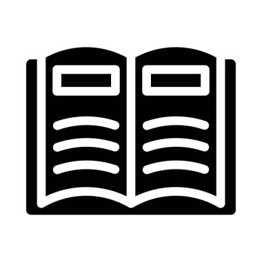 vektör giyph düz simgesini aç