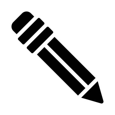 yazma vektörü giyph düz simgesi