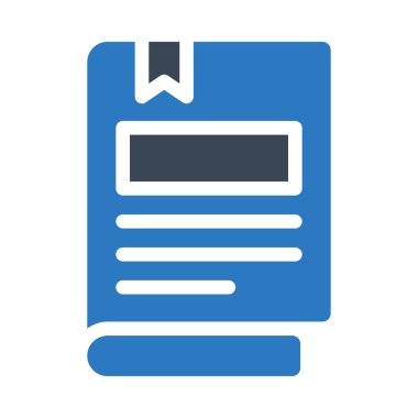 kitap vektörü giyph renk simgesi