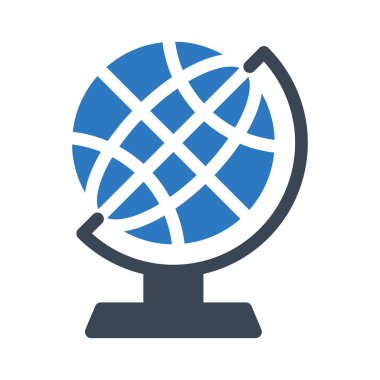 dünya vektörü giyph renk simgesi