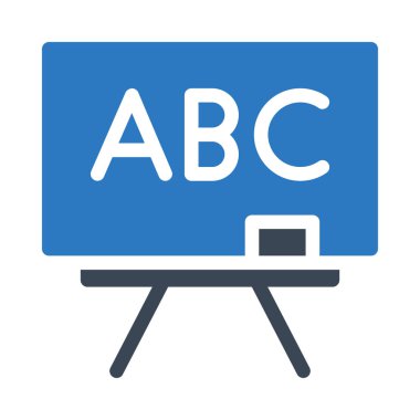 Abc vektör giyph renk simgesi