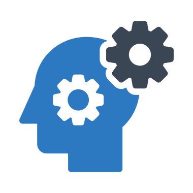 Zihin vektörü giyph renk simgesi