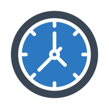 saat vektörü giyph renk simgesi