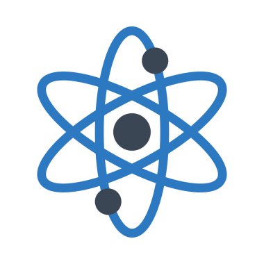 atom vektörü giyph renk simgesi