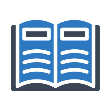 vektör giyph renk simgesini aç