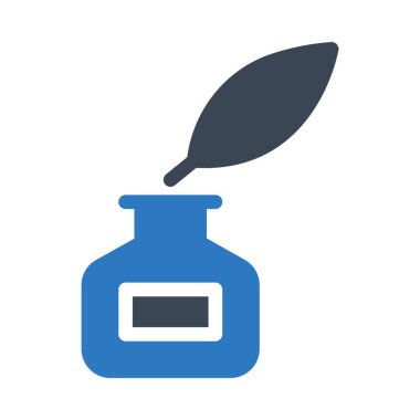 Tüy vektör kabartma renk simgesi 