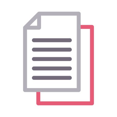 belge vektör renk çizgisi simgesi 