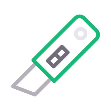 Bıçak vektör renk çizgisi simgesi 