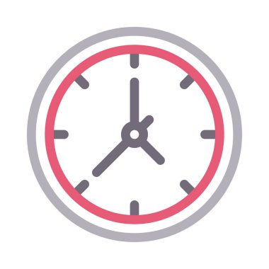 saat vektör renk çizgisi simgesi 