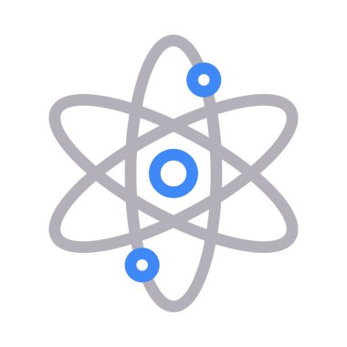 atom vektörü renk çizgisi simgesi 