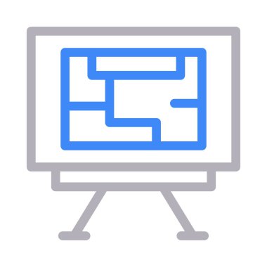 tahta vektör renk çizgisi simgesi 