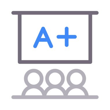 eğitim vektörü renk çizgisi simgesi 