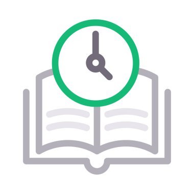 saat vektör renk çizgisi simgesi 