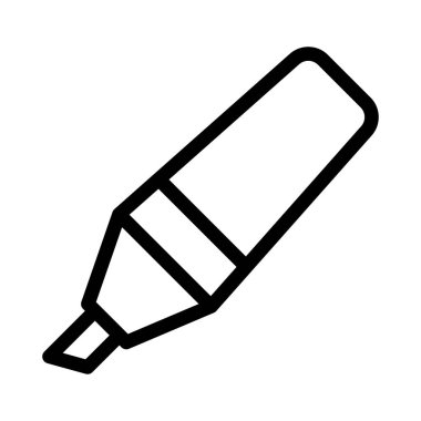 Vurgulayıcı vektör ince çizgi simgesi 