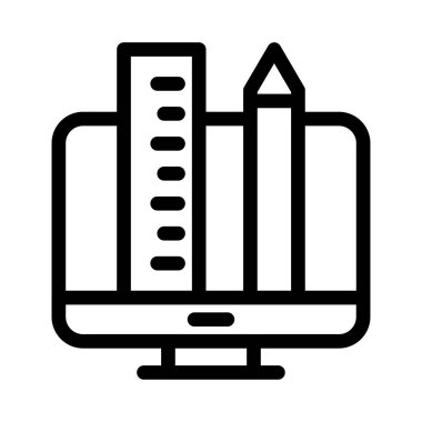 tasarım vektörü ince çizgi simgesi 