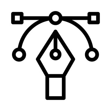 eğri vektör ince çizgi simgesi 