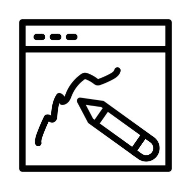 tasarım vektörü ince çizgi simgesi 