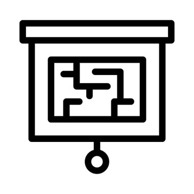 mimar vektörü ince çizgi simgesi 