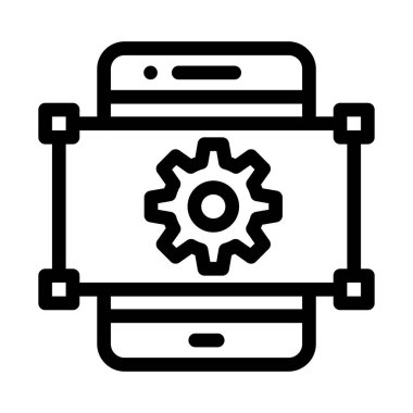 vektör ince çizgi simgesi ayarlanıyor 