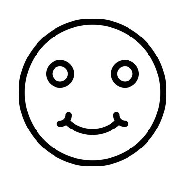 emoji vektörü ince çizgi simgesi 