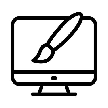 tasarım vektörü ince çizgi simgesi 