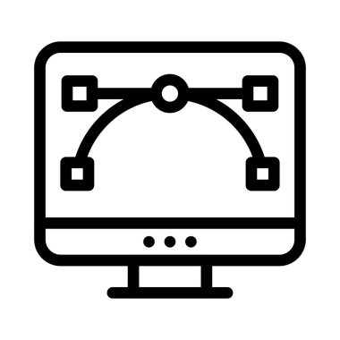 eğri vektör ince çizgi simgesi 