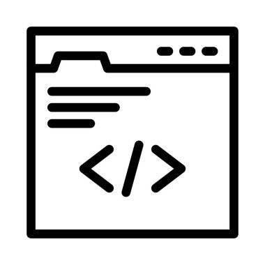 Geliştirme vektörü ince çizgi simgesi 