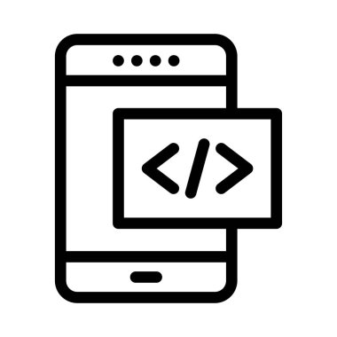 programlama vektörü ince çizgi simgesi 