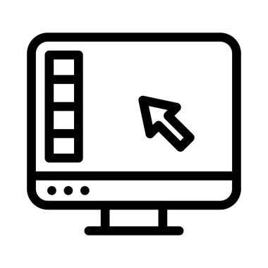 imleç vektörü ince çizgi simgesi 