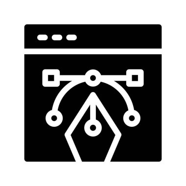 çevrimiçi vektör düz simgesi 