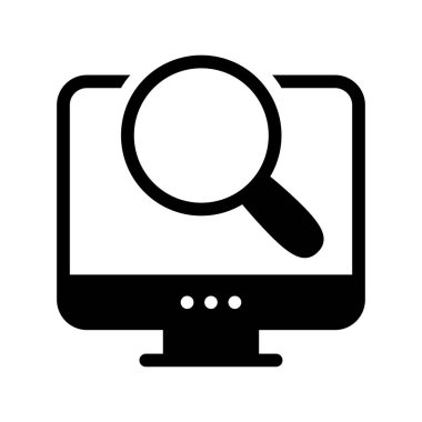 Büyüteç vektör glifleri düz simge