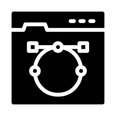 Eğri vektör düz simgesi