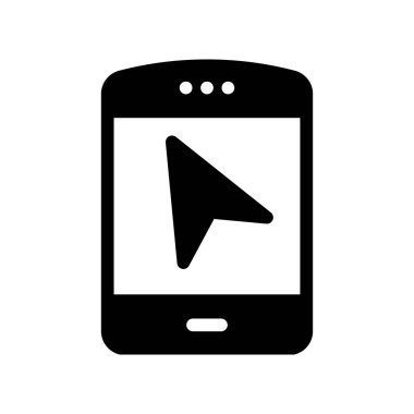 Tıklama vektörü düz simgesi