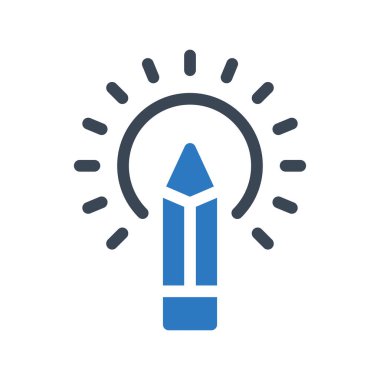 kalem vektörü renk simgesi