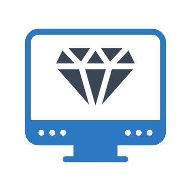 Elmas vektör renk simgesi