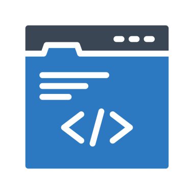 Geliştirme vektörü renk simgesi