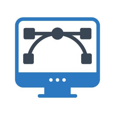 Eğri vektör renk simgesi