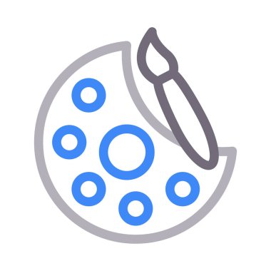 palet vektör renk çizgisi simgesi 