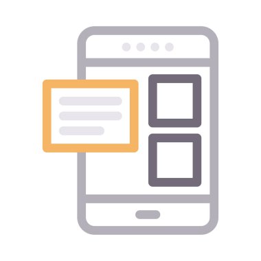 uygulamalar vektör renk çizgisi simgesi 