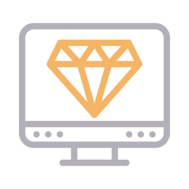 Elmas vektör renk çizgisi simgesi 