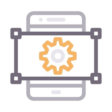 vektör renk çizgisi simgesi ayarlanıyor 