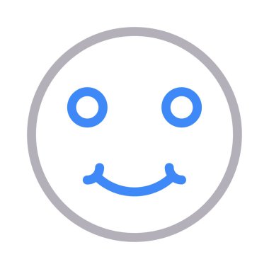 emoji vektör renk çizgisi simgesi 