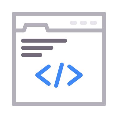 Geliştirme vektörü renk çizgisi simgesi 