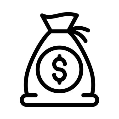 Dolar vektör ince çizgi simgesi 