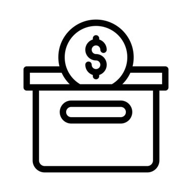 Dolar vektör ince çizgi simgesi 