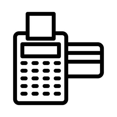 vektör ince çizgi simgesini öde 