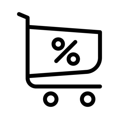 Alışveriş vektörü ince çizgi simgesi 