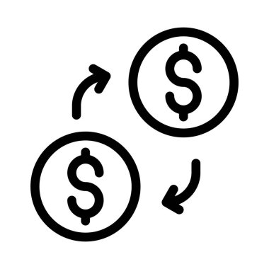 değişim vektörü ince çizgi simgesi 