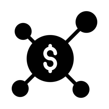 bağlantı vektörü glyph düz simgesi 