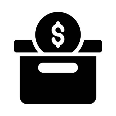 Dolar vektör sembolü düz simge